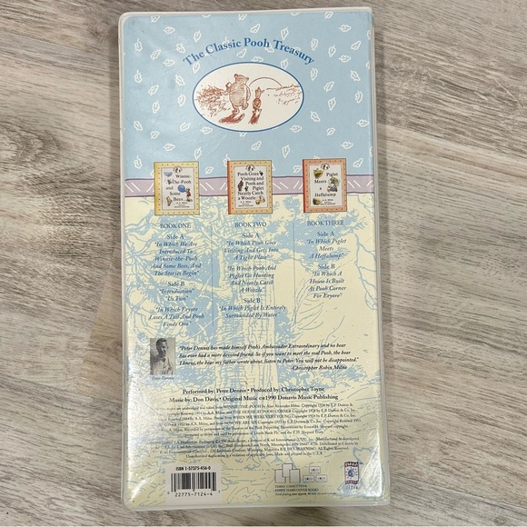 Vintage 1990 Original Pooh Read Along Treasury Volume 1 Books & Audio Cassettes - Picture 6 of 9